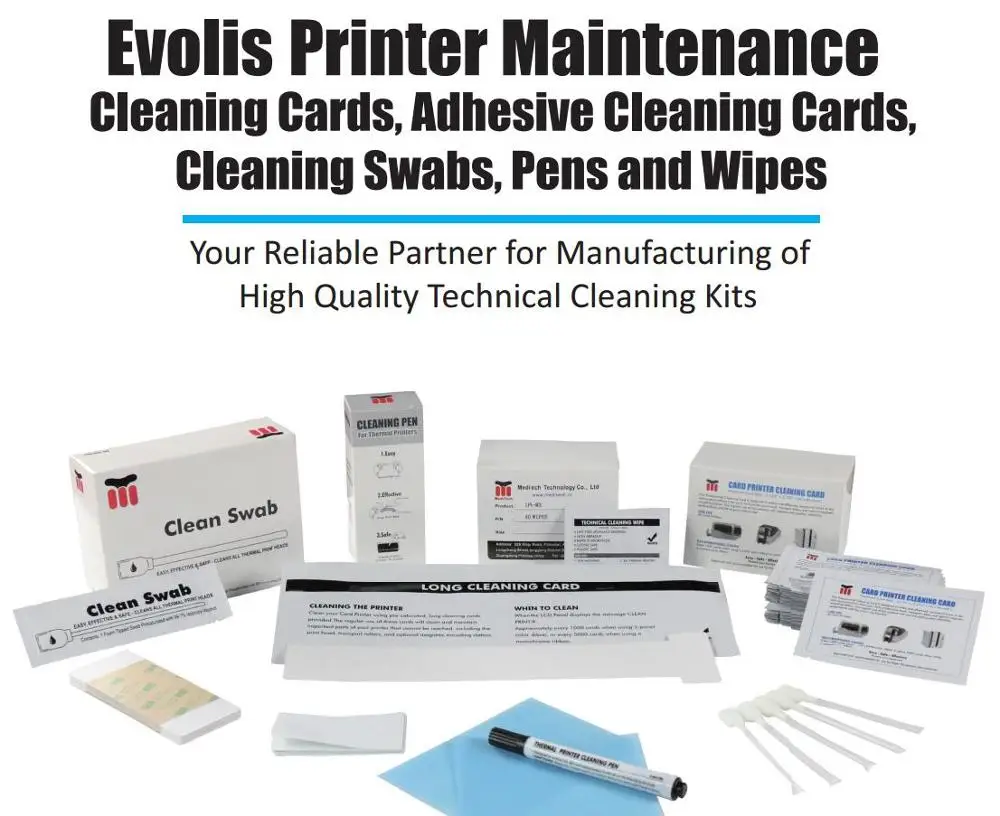 Shenzhen Cleaning Card Manufacturer For Evolis A5002 primacy advanced cleaning kit