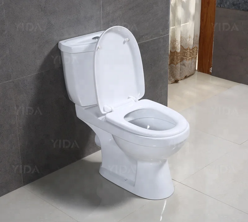 European design big size ceramic sanitary ware two piece wc toilet for washroom bathroom