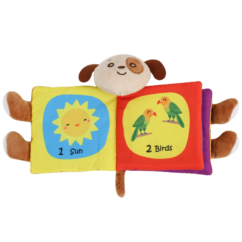 New Arrival 3D Crinkle Custom Baby Story Reading Cloth Books Washable Non-Toxic Fabric Soft Early Learning Sets for Kids