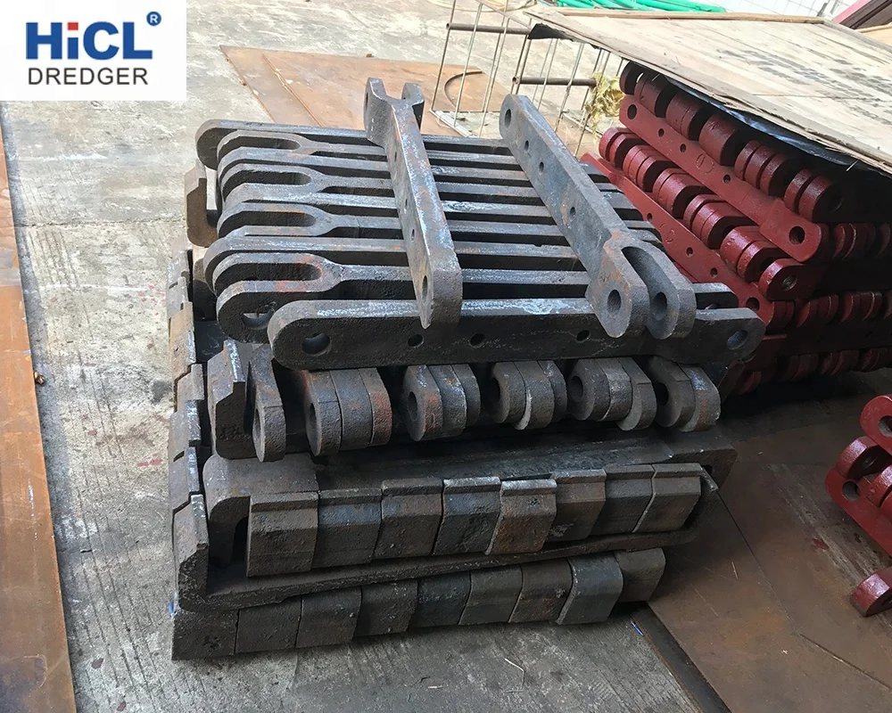 China dredger parts bucket/chain/pin/gearbox/engine/reducer/winch/roller/tumbler/anchor/vibration sieve/conveyor/PLC