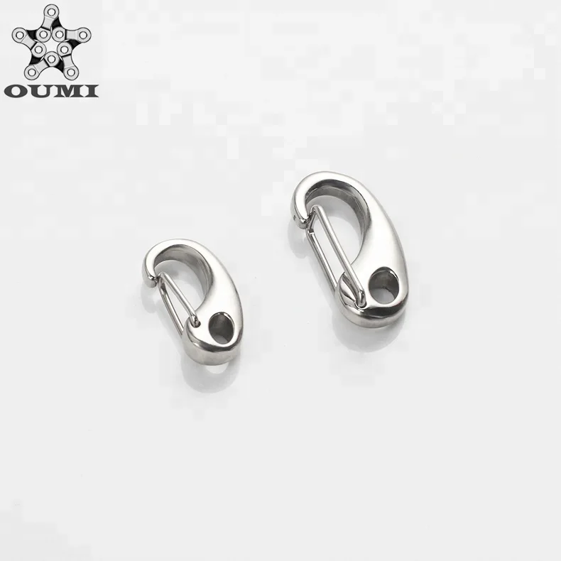 Multi size silver tone 316l stainless steel jewelry findings double lobster clasps