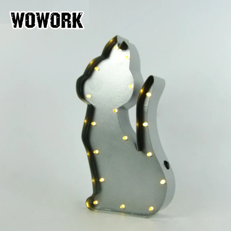 2024 WOWORK Vegas battery driven Metal craft LED Circus Letter Light for home decoration