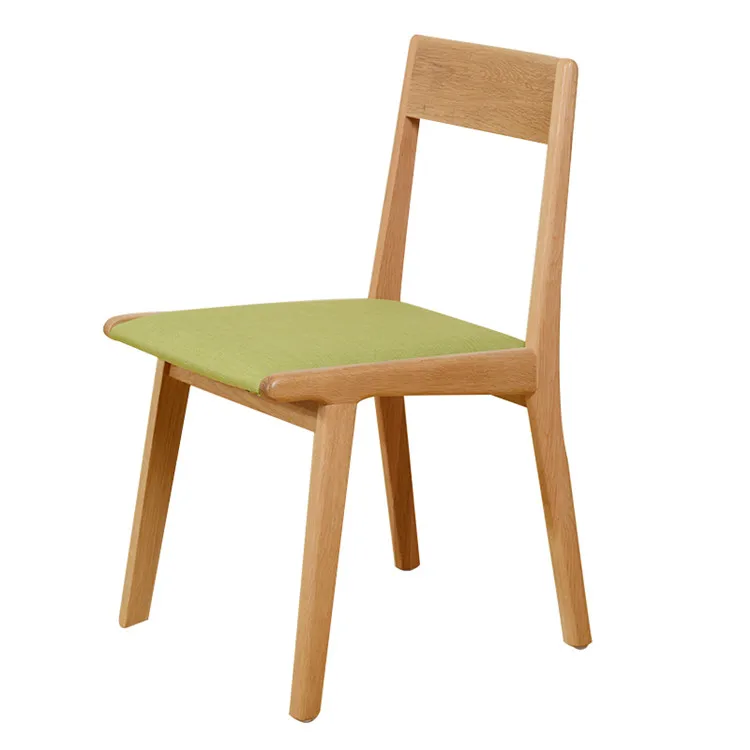 Manufacture Modern Simple Design Fabric Solid Wood Chair