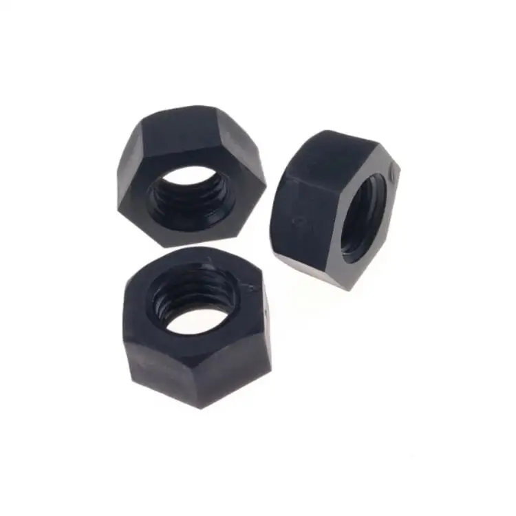 M3 Black nylon Hex Nuts PA 66 Standard Fastener DIN 934 for Bolt Screws