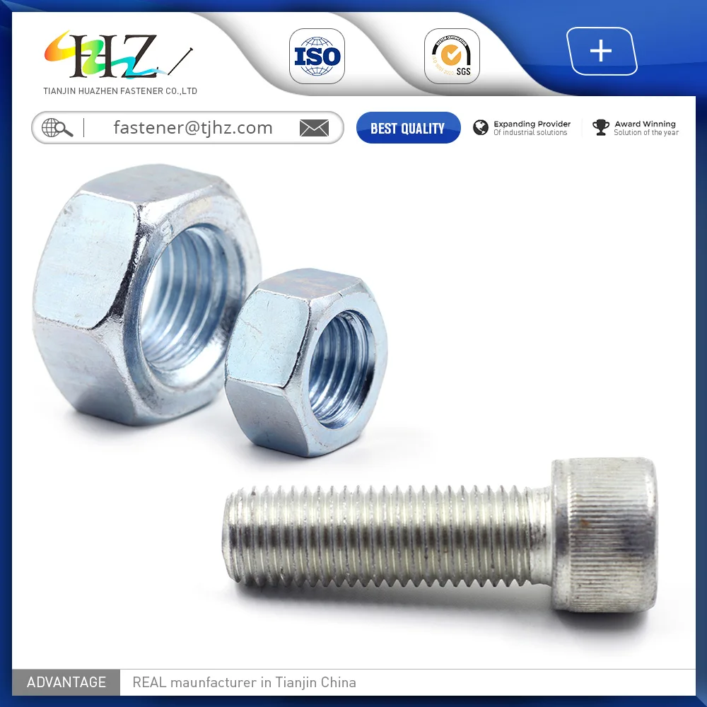 Hex Bolt and Nut Carbon Steel Hex Bolt Grade 8.8 DIN 933