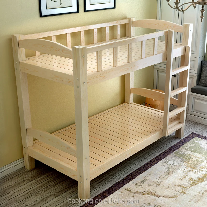 Modern Popular Hot Sell Cheap Pine Wood Bunk Bed For Kids