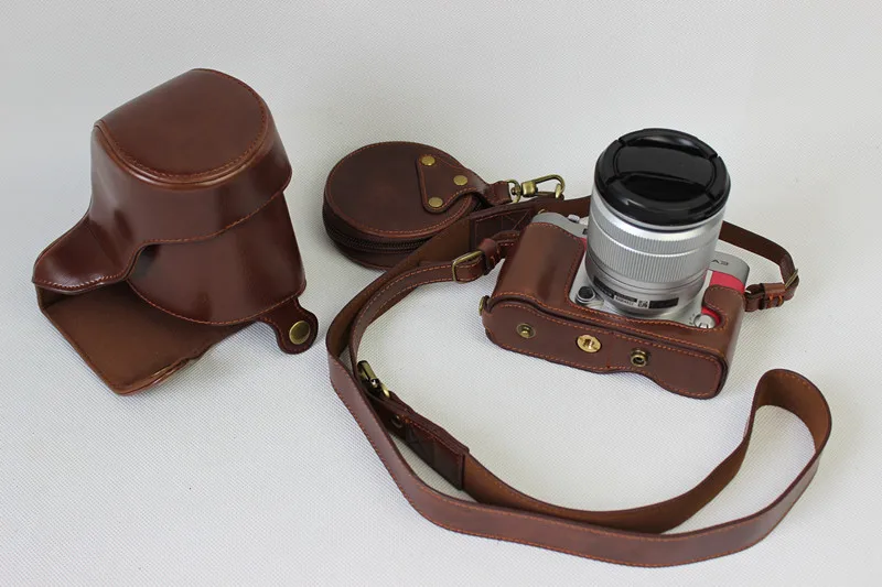 Кожаный чехол CC1718 для Fujifilm Fuji XA3 X-A3 xa3 XA2 X-A2 xa2 камеры с отверстием нижней части