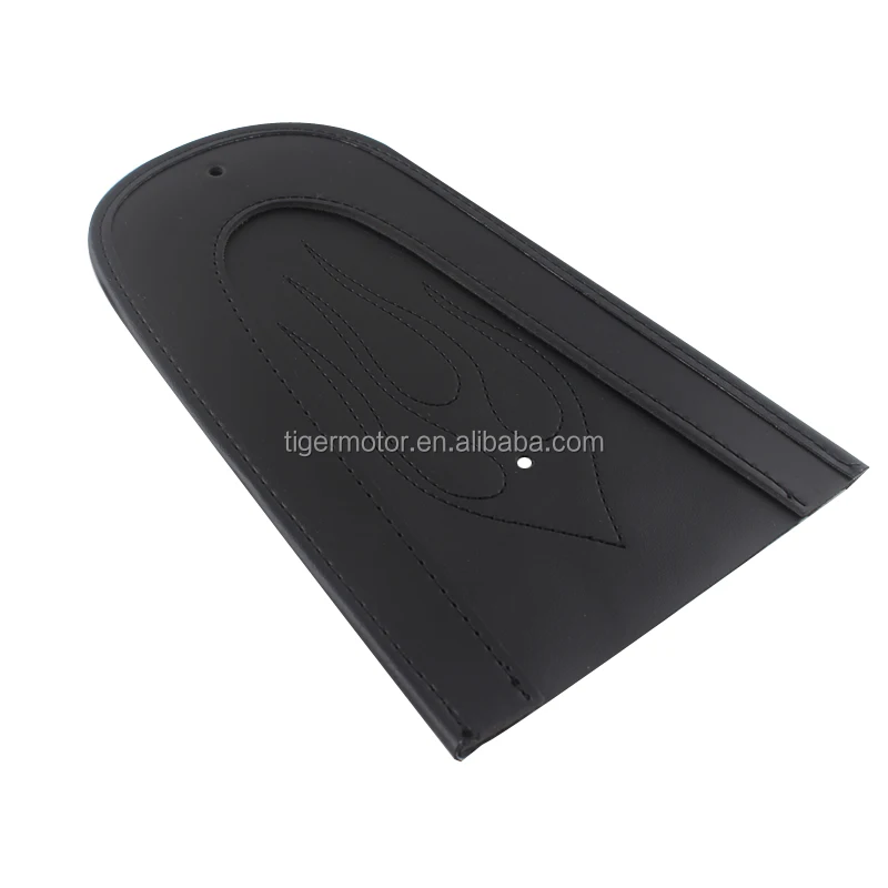 Запасные части для мотоцикла, черный кожаный нагрудник с пламенем для заднего крыла, подходит для Harley Sportster, Соло сиденье XL 883 1200 2004-2019, новинка