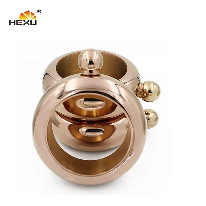 3.5oz Stainless Steel Bling Bling Wristlet Sharp Bangle Bracelet Hip Flask