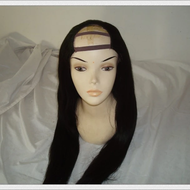 Factory Price Natural color 100% unprocessed wholesale virgin indian hair u part wig