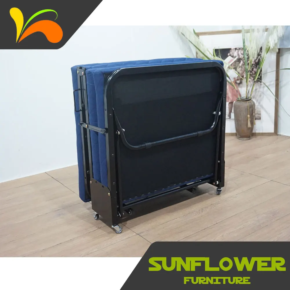 Мебель для дома, портативная компактная металлическая раскладная кровать с матрасом