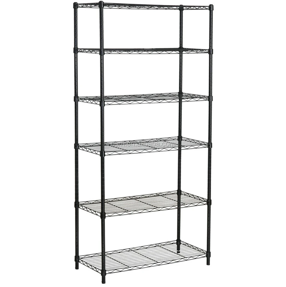 RH-WS7033170B -6  storage shelf rack     700*330*1700mm Light Duty Six Layers Storage Wire Shelf