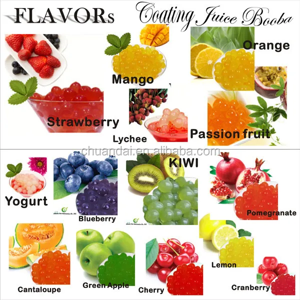 
Taiwan bubble tea Kiwi coating juice boba 