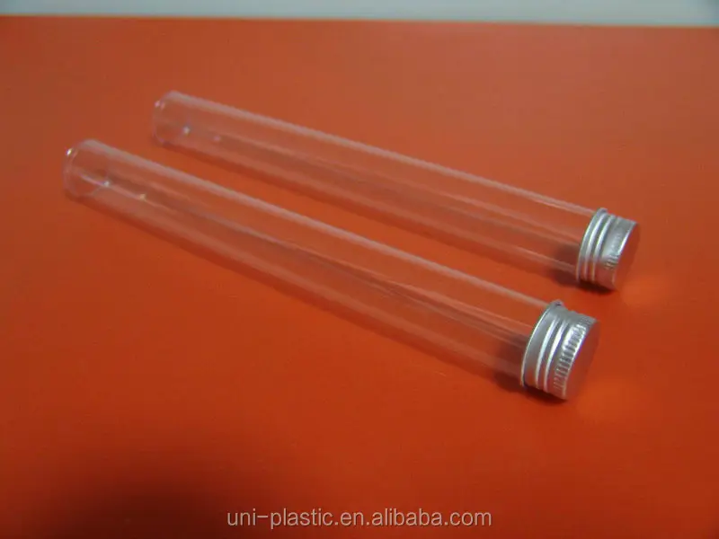 clear plastic storage tube with screw cap
