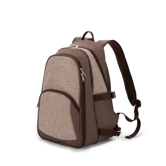 Picnic Backpack Bag with Insulated Cooler Compartment for 2 Person