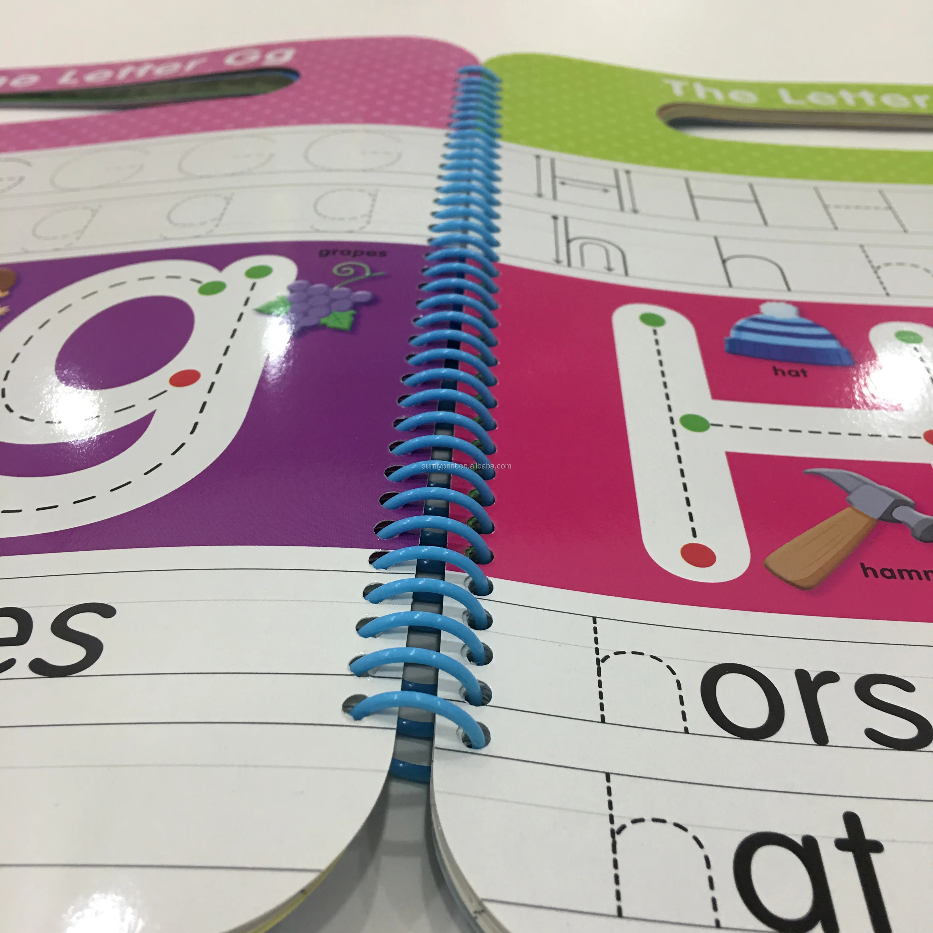 Custom Children Drawing Spiral Book With Watercolor Pen OEM Professional Kid Learning Writing Book Printing On Demand