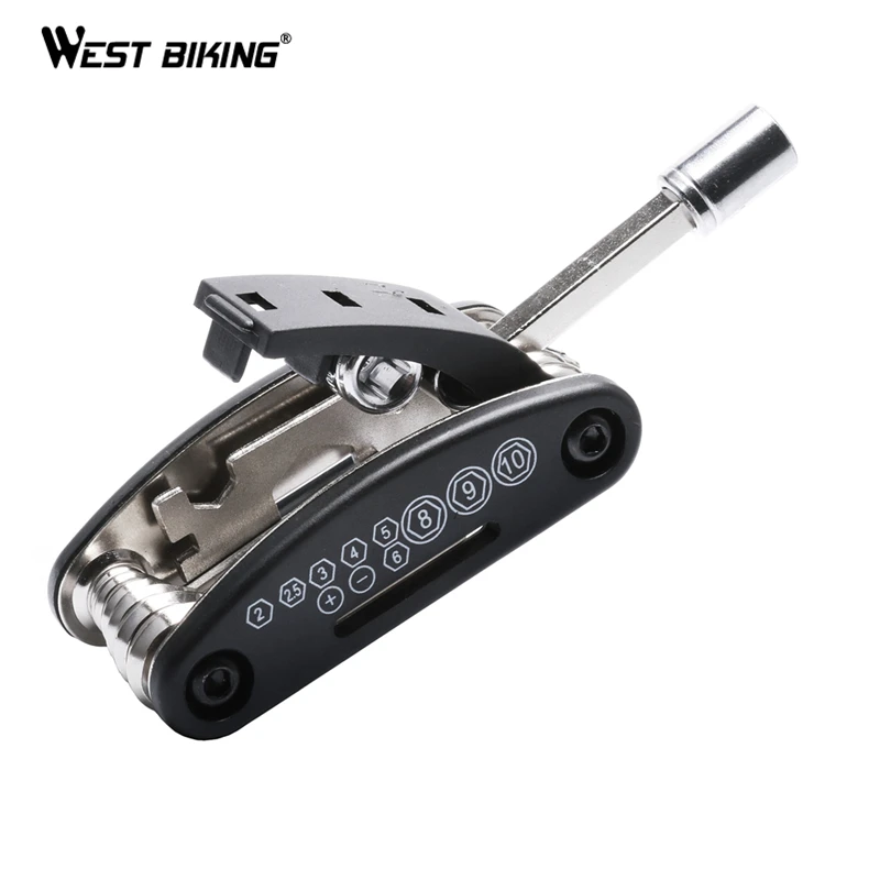 WEST BIKING Bicycle Multi Repair Ferramenta Kit MTB Spoke Wrench Screwdriver High Quality Cycling Bike Repair Tool Set