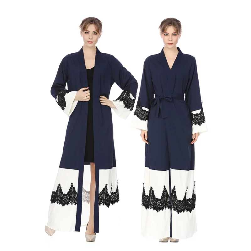 New Designs Women Cardigan Islamic Clothing Fashion Front Open Kimono Arabic Style Dubai Ladies Muslim Abaya