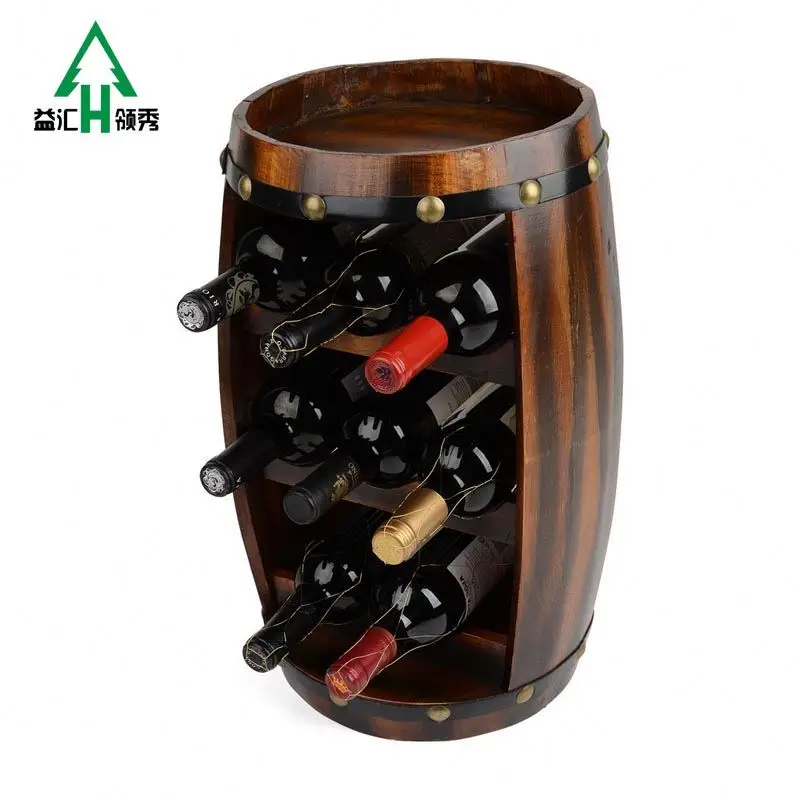 Antique Wooden Wine Holder Exhibition Display Stand