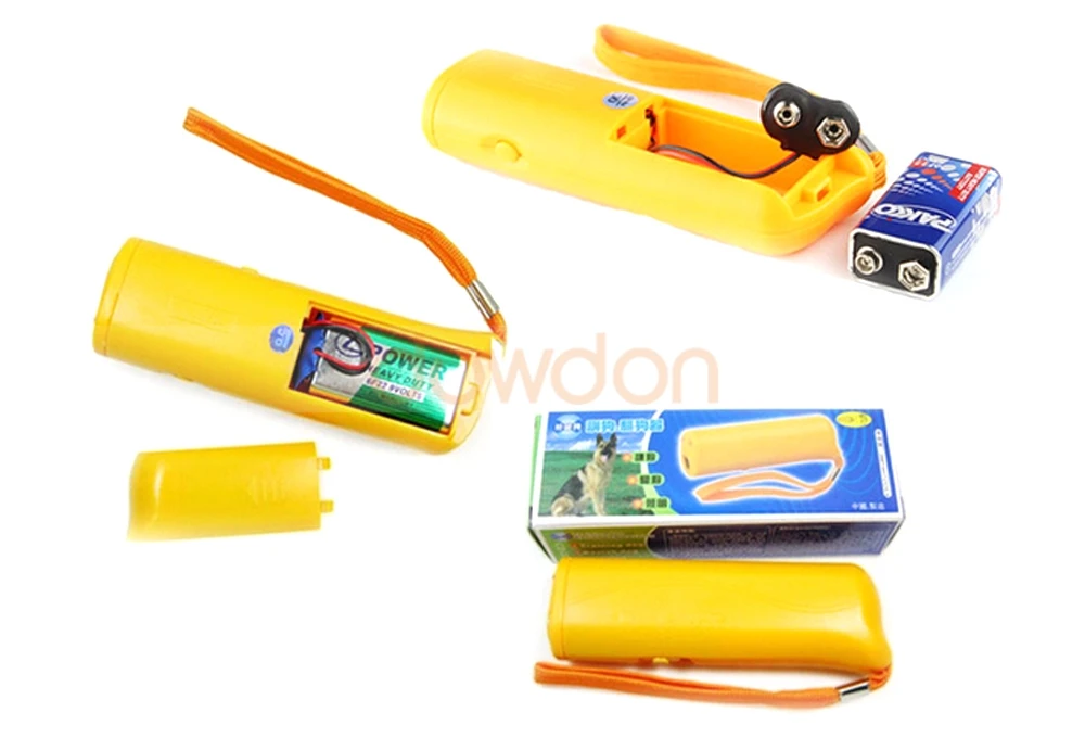 Портативный 3 в 1, ультразвуковой отпугиватель коры для собак