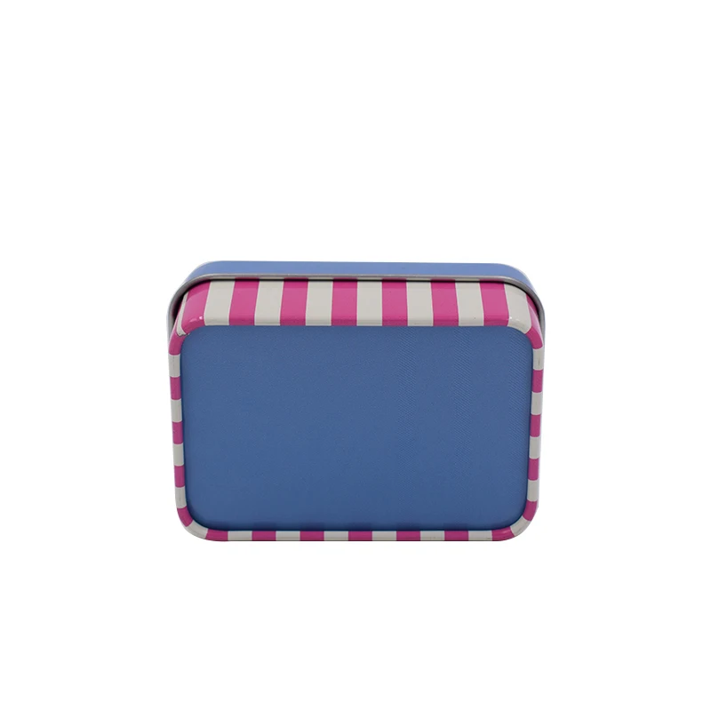 
High Quantity Button Sewing Small Mini Rectangle Cartoon Metal Tin Box 
