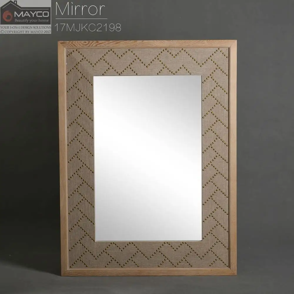 Mayco Antique Large Vintage Farmhouse Hand Carved Wooden Mirror Frames , Luxury Design Decoration Wall Mirror