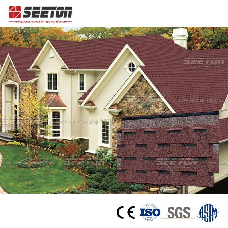 Lightweight Red aspahlt shingle can supply free sample