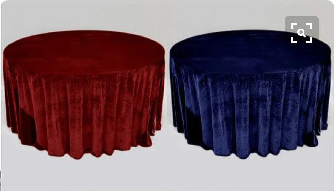 Wholesale Wedding Table Cover Red  Velvet Table Cloths Flannel Backed Tablecloth