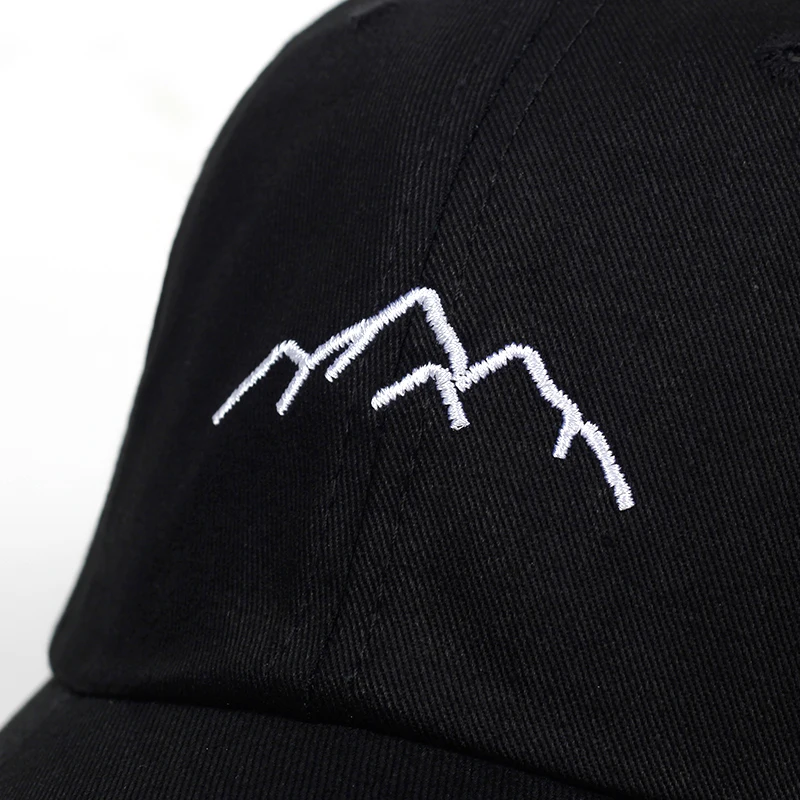 Mountain range embroidery Baseball Caps Adjustable Snapback Caps Fashion dad Hats