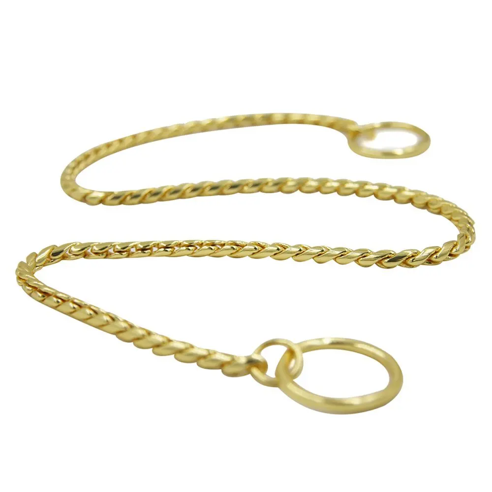 Snake Chain Dog Choke Collar Obedience Training Slip Collar Durable Dog Chain Collar