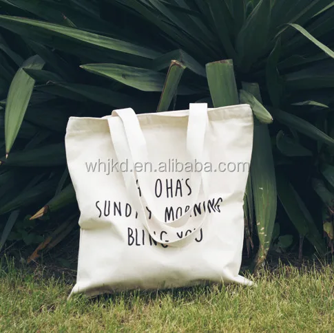 Plain Tote Bag Cotton Canvas With Logo Printing
