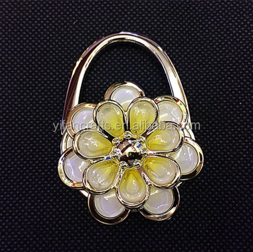 Lady Flower Portable Table Folding Bag Purse Handbag Hook Hanger Holder