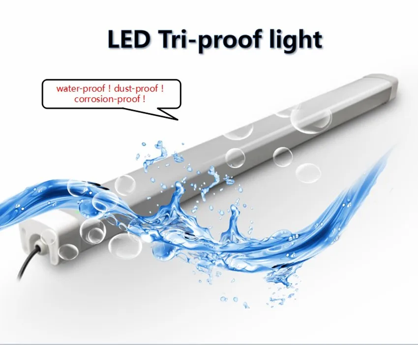 600mm 900mm 1200mm 1500mm 130lm/w IP65 ex LED tri proof light Ra95 led tri-proof light fixtures