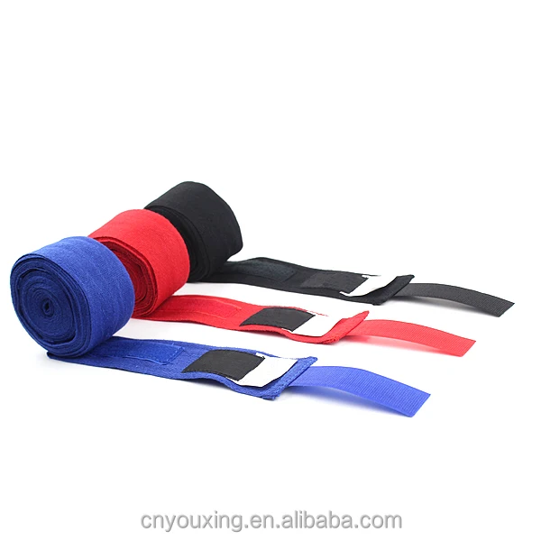 Sample free shipping factory direct sale nylon cotton boxing hand wraps elastic boxing bandage for training