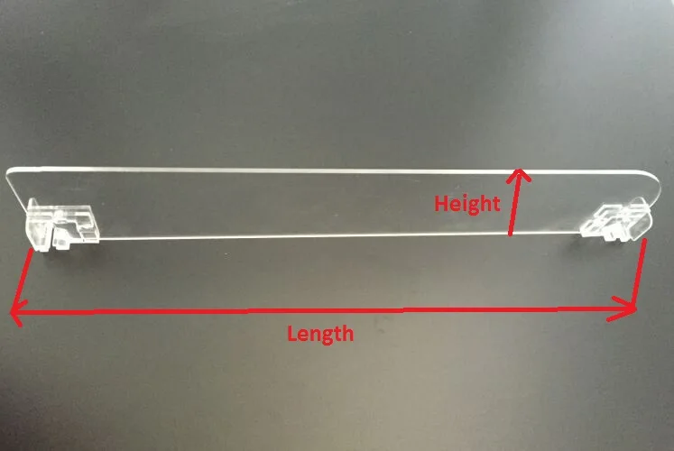 acrylic shelf divider for warehouse