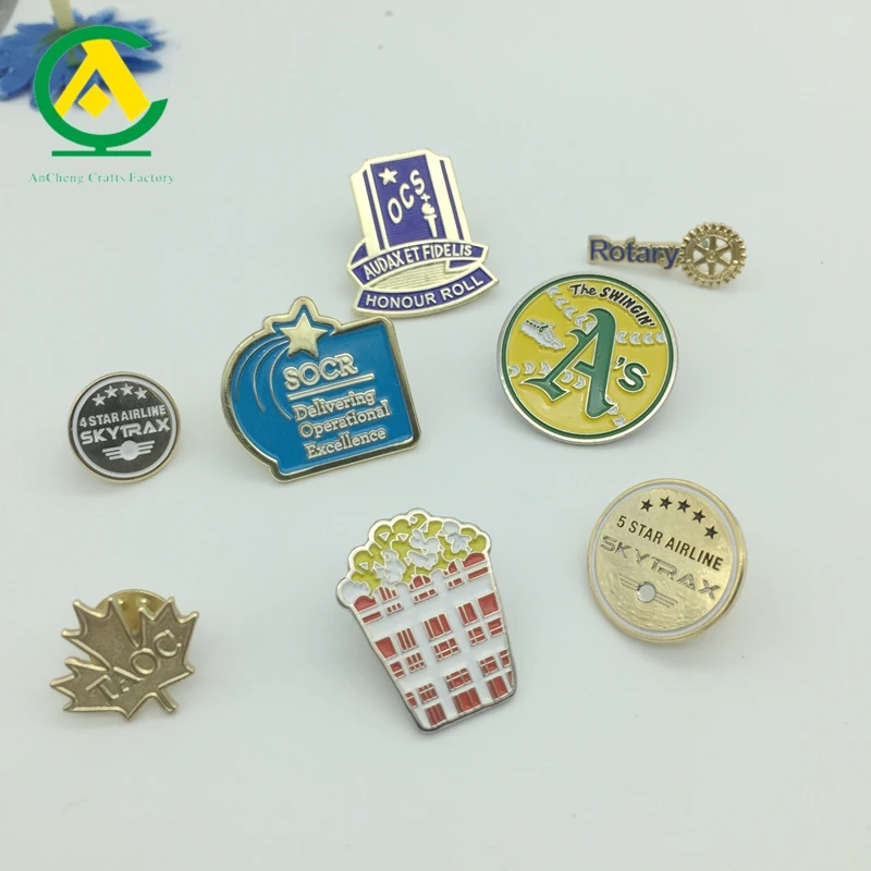 Fashion Fashion cheap custom company logo 3D hard enamel badge pin