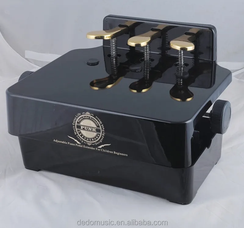 Popular Black color and Wooden Color Adjustable Piano Pedal Extender with 3 pedals for Children Use