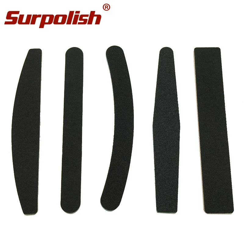 Японская наждачная бумага, профессиональная индивидуальная двухсторонняя одноразовая ЭВА-пилка 100/180, черная пилка для ногтей, инструмент для ухода за ногтями