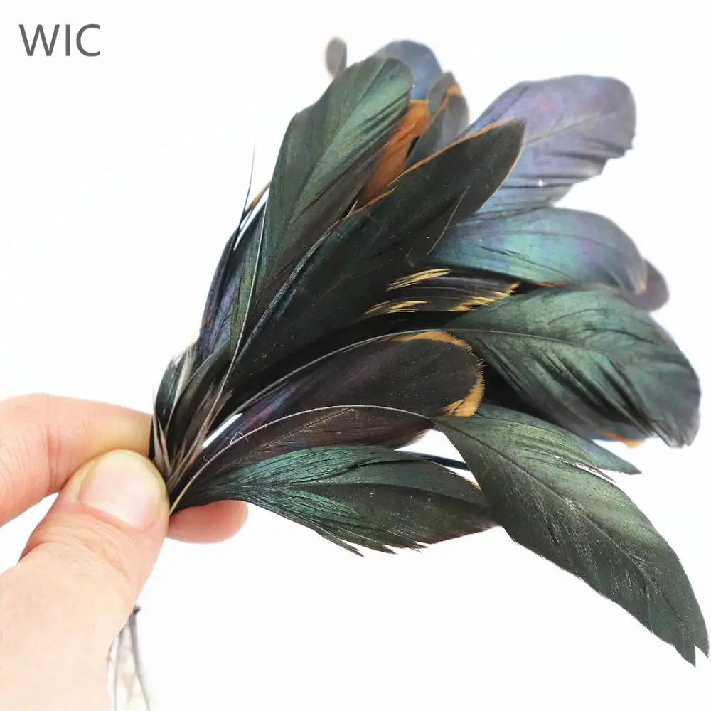 6-8 Inch Stripped Rooster Cock Tail Feathers Wholesale Coque Hackle Feather For Clothing Decor