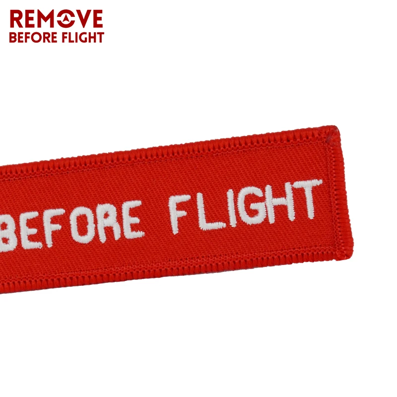 Remove Before Flight Embroidered Key Tag for Pilots