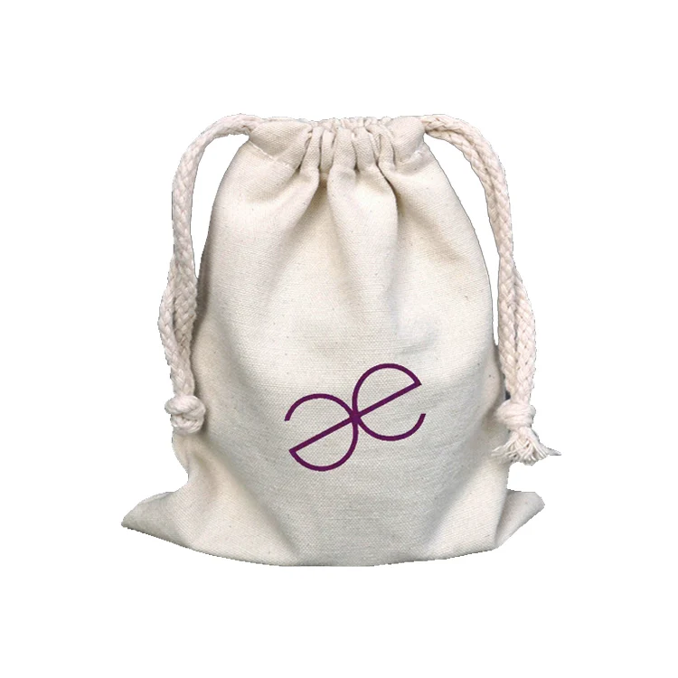 
cheap muslin small cotton drawstring bag 