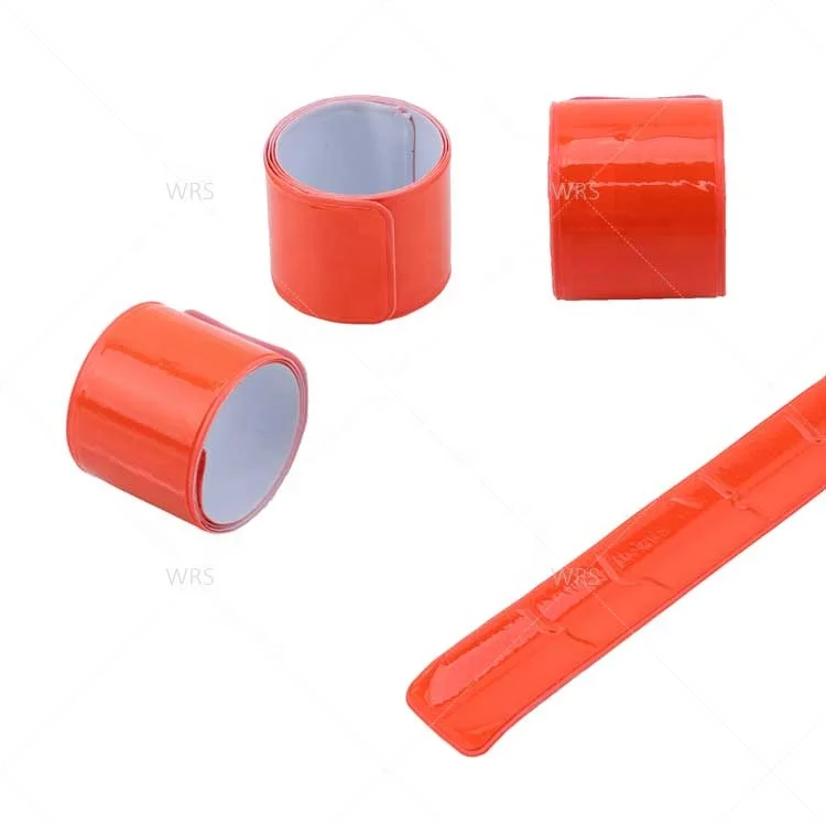 2019 new CE EN13356 custom hi vis snap armband children night safety running reflector wrist wap reflective band for activity