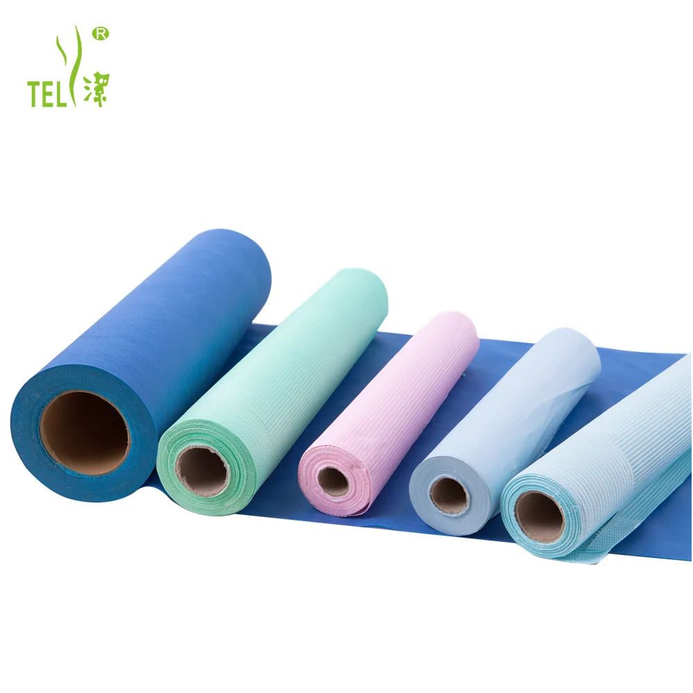 pp nonwoven and PE medical paper roll , air-laid paper and PE made Couch Paper Roll