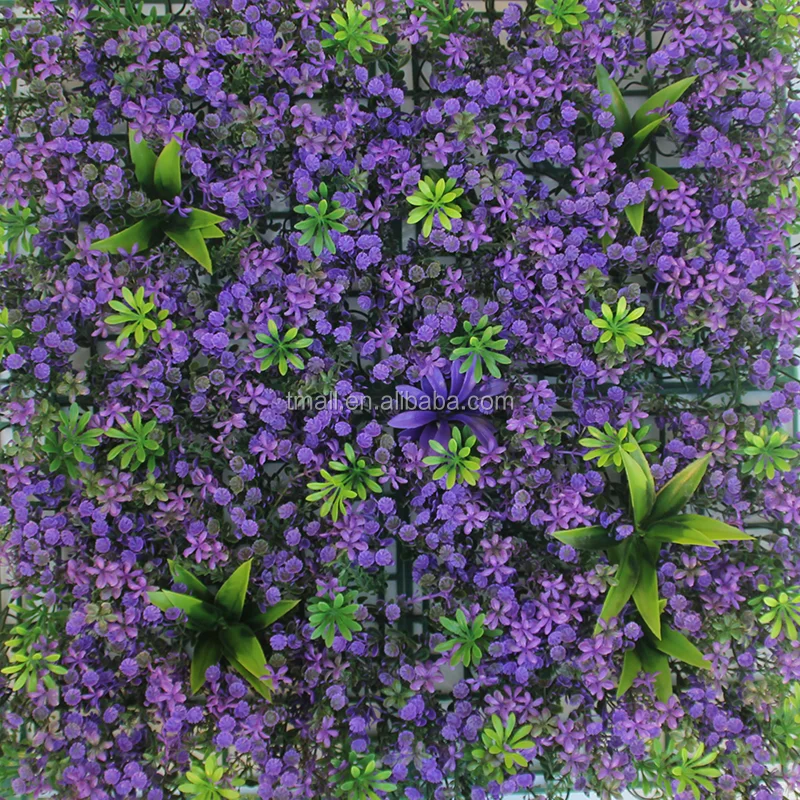 
wholesale fake purple lavender garden fencing artificial vertical garden 