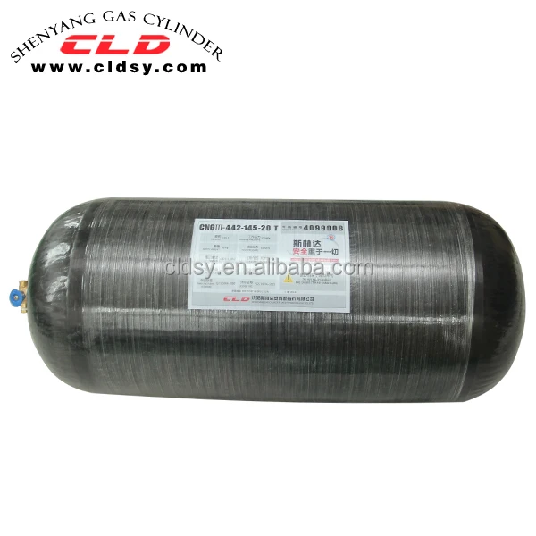 
90L Vehicle CNG Tank Type 3 Carbon Fiber Fully Wrapped Cylinder for Compressed Natural Gas 