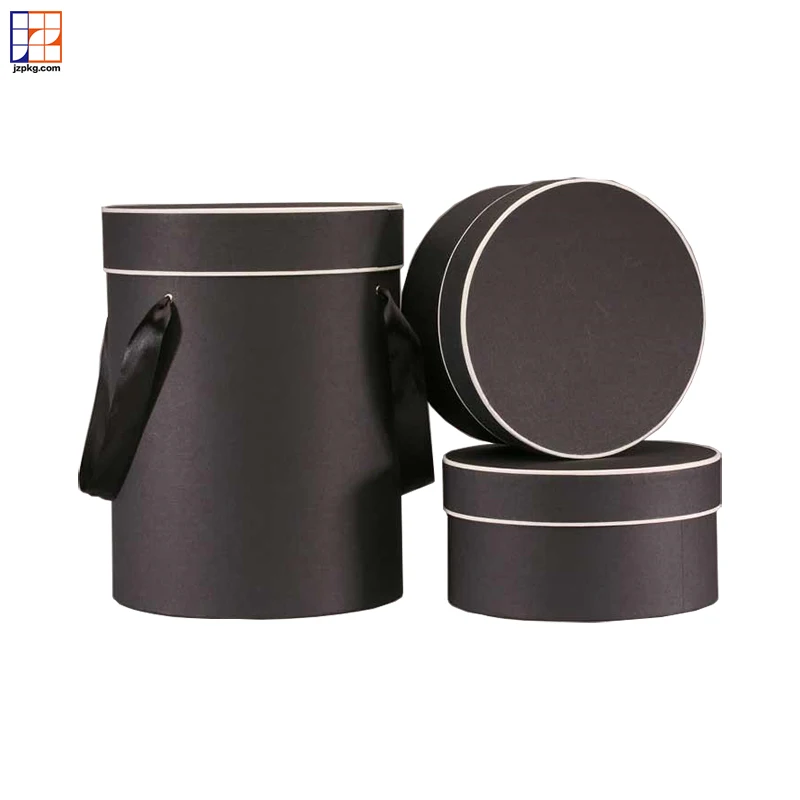 Luxury design round hat flower box for floral packing