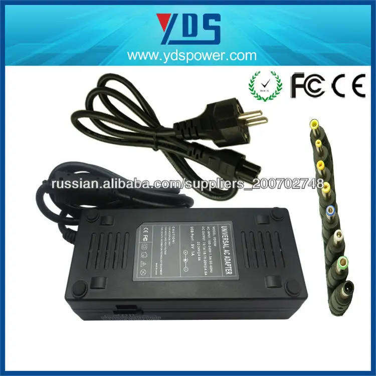 90W universal manual laptop ac charger with 8dc tips