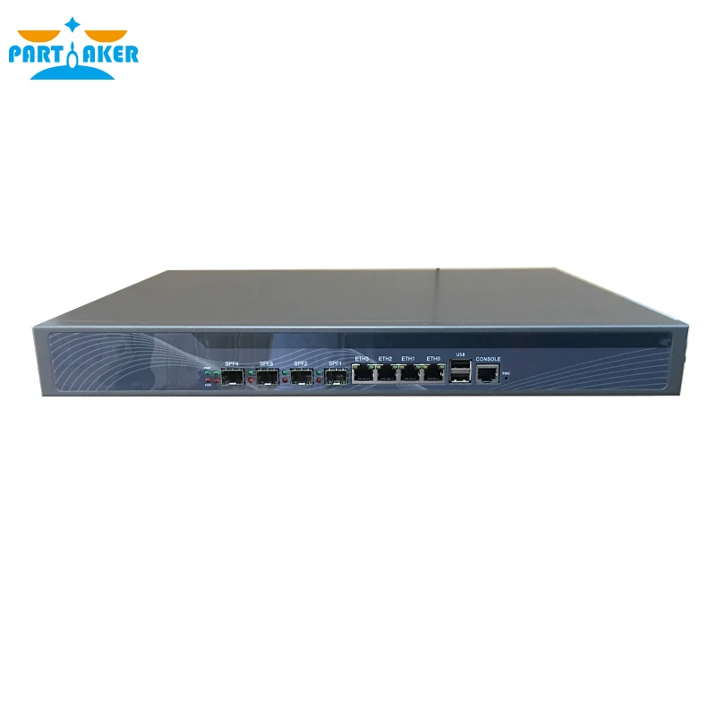 
1U Hardware Firewall Network with 4* 1000M 82574L Gigabit LAN 4* SPF Core i3 4130 3.4Ghz Mikrotik ROS Barebone 
