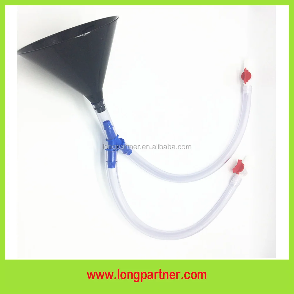 Bend free !! Custom color double extreme beer bongs