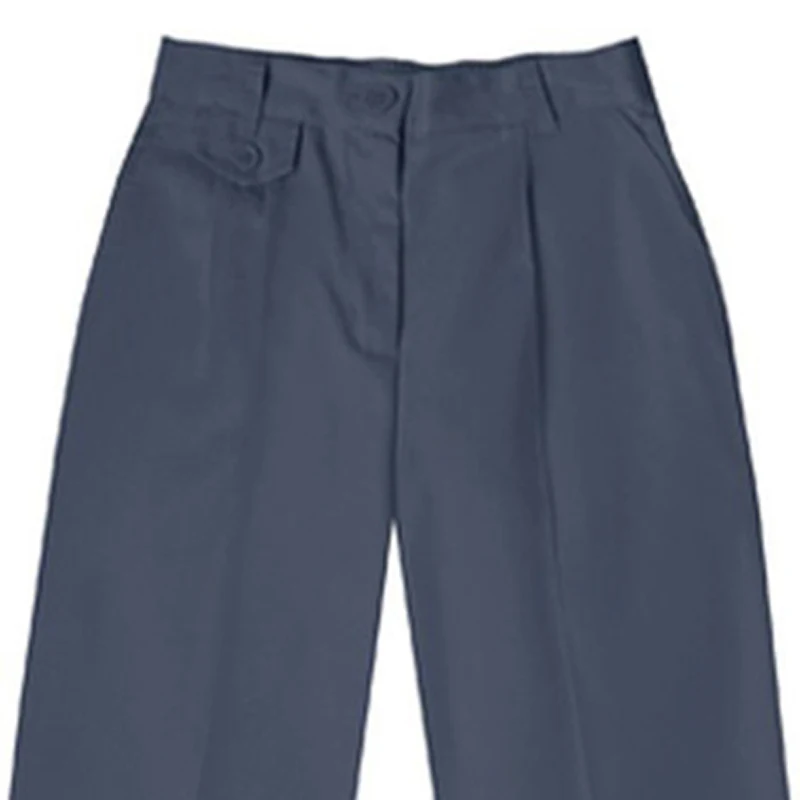 Dark Navy School Uniform Pants For Junior Boys With Elastic Waistband Kids trousers school uniform manufacturer from China